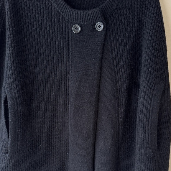 Classics Entier Black Ribbed Knit Shawl/Cardigan - Picture 3 of 12